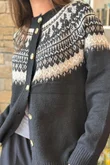 Ferguson Fair Isle Cardigan Black